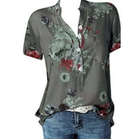 Juebong bluze za žene cvjetni Boho ljetni vrhovi labavi Plus Size cvjetni Print tunika majica Tee s-5XL,