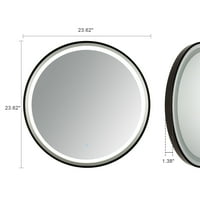 2 ' zidni srebrni okrugli LED ogledalo aluminijumski okvir od legure za spavaću sobu sto kupatilo ispraznost i više staklo aluminijum legura metala