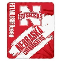 Nebraska Cornhuskers Fleece Blanket - College Painted Design