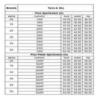 Terra & Sky ženske Plus veličine tužene noge pune dužine