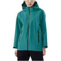 Shmport ženska vodootporna jakna puna zip up kapuljač dugih rukava padajuća zimska jakna na otvorenom