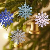 Postavite Sparkly Snowflake božićni ukrasi Xmas Dekoracije stabla