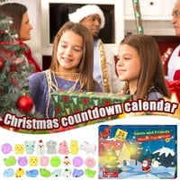 Kuluzego Advent Calendarchrists Fidget Days BrojačOwoDnclude Mali životinjski ukrasi, za dječju godina i dječje djevojke i dječake Xmas Pokloni