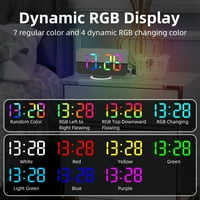 Digitalni sa dinamičkom RGB Zatamnjivom svjetlinom podesiva Funkcija odgode USB port ogledalo 12h24h za