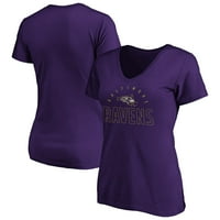 Baltimore Ravens fanatici brendirani ženski državni ponos obris V-izrez majica-ljubičasta