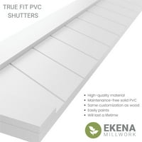 Ekena Millwork 12 W 70 H True Fit PVC jedno ploča Chevron Moderni stil fiksne kapke, grožđica smeđa