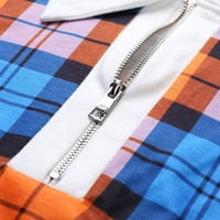 cllios muške Polo majice Slim Fit kratki rukavi vrhovi karirani grafički ljetni modni Golf majice odbaci
