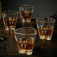 Oakmont prilagođene Euclid naočare za viski, Set od 4 komada