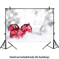 MOHome 7x5ft Božić Nova godina photography photo backdrop pozadina zima Božić red balls ukrasi holiday