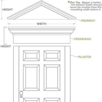 4 W 90 H 2 P podignuta ploča PVC Pilaster W standardni kapital i baza