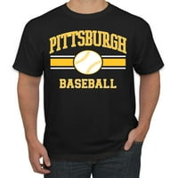 Wild Bobby City Of Pittsburgh Baseball Fantasy Fan sportski muške T-Shirt, crn, 3x-veliki