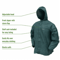 Frogg toggs ultra-lite vodootporan prozračan kišni odijelo, muške, zelene, veličine srednje