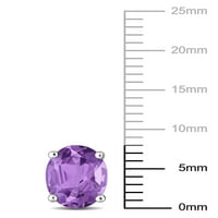 Carat t.g.w. OVAL-CUT AMETHYST 14KT MURINSS WHITE GOLD SOLITAIRE
