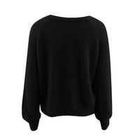Kardigan džemperi za žene dame modni V-izrez jednobojni Duks s dugmetom vanjski džemper