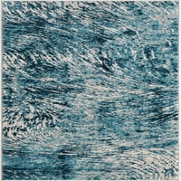 Jedinstveni tlački val Oasis rug plave siva 2 '6' Runner Sažetak Primorski savršeni za kupaonicu Hallerway