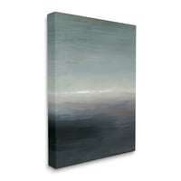 Stupell Industries Dark Abstract Landscape Horizon painting Gallery wrapped Canvas Print Wall Art, dizajn
