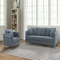 Baština siva tapecirana kauč na kauču i stolici