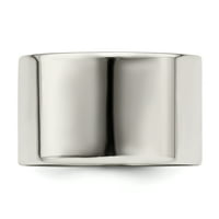 Carat u Karatsu Sterling Silver širokoj traku Lagana ravna prstena -8