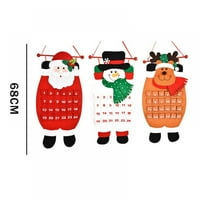 Božićni filc kalendar Privjesak za božićnu obračun Kalendar Kalendar za kućni zid Xmas Decoracije -Snowman
