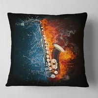 Designart saksofon-jastuk za bacanje muzike-18x18
