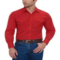 Ely Cattleman Veliki i visoki dugi rukav čvrsta zapadna majica
