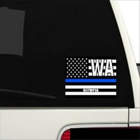 Olympia WA Washington Thurston County tanka plava linija prikrivena zastava SAD - u čast službenika za