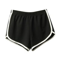 Leylayray ženske pantalone ženske ljetne mode svestrane glatke elastične sportske kratke hlače Crni XL