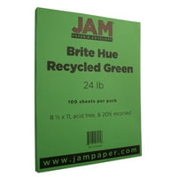 Papir, 8,5x11, 24lb zelena, 50 paketa