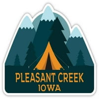 Pleasant Creek Iowa Suvenir Frižider Sa Magnetom Za Kampiranje Dizajn Šatora