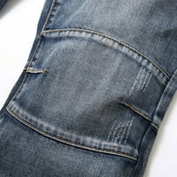 Munkar teretni pantalone za muškarce, muški visokog džepnog ukrasa za višestruki džep u trendovskim vitkim