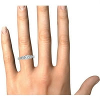 1- Carat T.W. Dijamantni prsten za uključivanje bijelog zlata od 14kt bijelog zlata