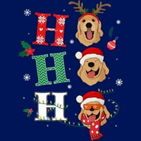 Retriveri Zlatni Božićni Kostim Juniori Kraljevsko Plava Grafička Majica-Dizajn Humans M