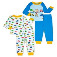 Cocomelon Toddler Pamuk Pajama Set, 4-komad