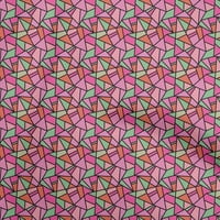 oneOone baršunasta ružičasta tkanina geometrijska tkanina za šivanje by the Yard štampana Diy odjeća za