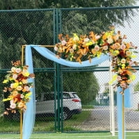 Miumaeov 6.6 * 4.9 ft Zlatni metalni željezni vijenac luk vjenčanje pozadina cvijet zelenilo Deco