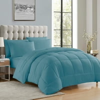 Luksuzni magloviti plavi 7-komadni krevet u torbi dolje alternativni komfor, kralj