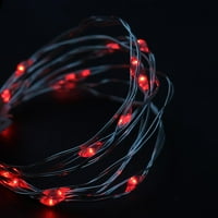 Set crvenih LED Micro Fairy božićnih lampica-Ultra tanka srebrna žica