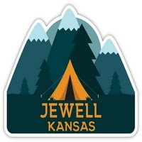 Jewell Kansas Suvenir Frižider Magnet Design Camping TENT