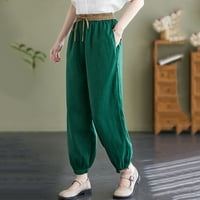 Džepne elastične pantalone za prozračnost labave struk ŽENE ŽENE HLAČE Ležerne hlače za žene poslovne