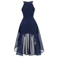 Dyegold Sundresses For Women Casual Beach-ljetne haljine za žene Halter vrat bez rukava asimetrične Hemske