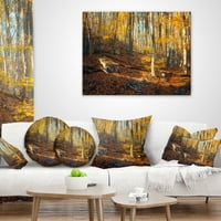 Krimski planine Krim Žuti listovi - pejzaž fotografski jastuk - 18x18