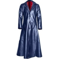 JMntiy muški kaput zazor gotički kaput kožni kaput FAU kožne jakne jakne S-5XL, crvena, s