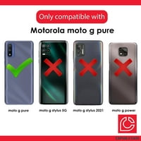 Capsule Case kompatibilan sa Moto G Pure [Shockproof Heavy Duty brušeni teksturni sloj futrola za telefon