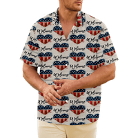 4. jula Muška havajska košulja SAD nacionalna zastava majica Tee grafički ovratnik 3D Print Plus Veličina