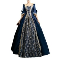 Haljine Vintage čipkasta haljina renesansna haljina za žene gotičke haljine haljine mornarica-B velika