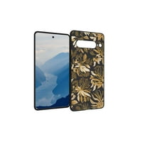 Botaničko-Zlatna - cvjetna-futrola za telefon Google Pixel Pro za žene i muškarce pokloni, Meki silikonski