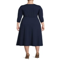 Terra & Sky ženska Plus Size Fau Wrap haljina