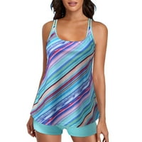 Olyvenn ponude ženske Tankini kupaći kostim havajski Tropski Print plaža Odjeća Strappy Back kopča kupaći