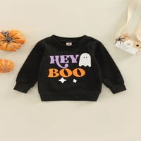 Djevojke dječje dječake Halloween Hoodie s dugim rukavima Ghost Ispiši dukseve Pulover Dječje košulje