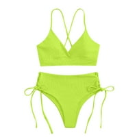 Ženski seksi Slim Fit štampani Sling Split Bikini Plus Veličina kupaći kostim CHMORA